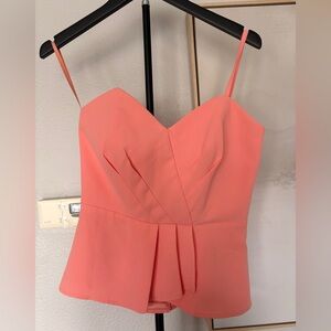 White House Black Market Coral Peplum Camisole